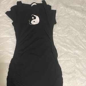 Black Yin-Yang dress